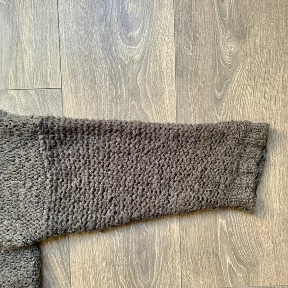 Oak and Fort chunky knit cardigan sweater wool blend Oversized Gray Small - Picture 8 of 12